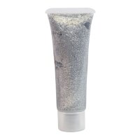 EULENSPIEGEL Glitzer Gel zum Schminken silber 18ml Tube
