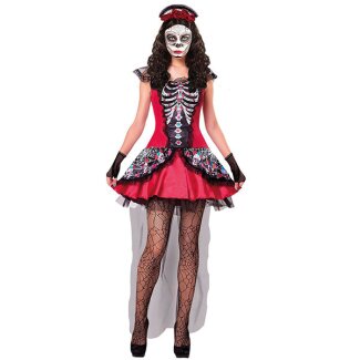 Erwachsenenkostüm Mujer día de los muertos