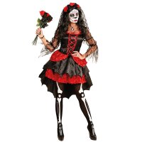Kostüm Los Muertos Kleid und Schleier