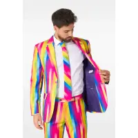 Rainbow Glaze Kostüm Anzug für Herren – Bunter Partyanzug