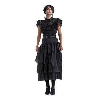 CHAKS Erwachsenenkostüm Wednesday Ballkleid schwarz
