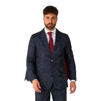 Victorian Vampire Black, Blazer + Pants + Tie, Black