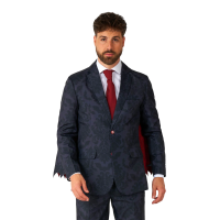 Victorian Vampire Black, Blazer + Pants + Tie, Black