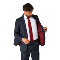 Victorian Vampire Black, Blazer + Pants + Tie, Black