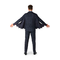Victorian Vampire Black, Blazer + Pants + Tie, Black