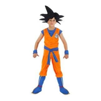 CHAKS Kinderkostüm Dragon Ball Z Goku Saiyan orange/blau 7 Teile