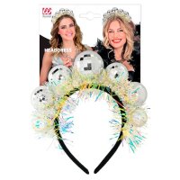WIDMANN Haarreif Discokugeln mit Lametta silber