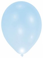 LED Luftballons 27,5cm blau 5er 27,5 cm