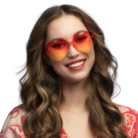 Boland Partybrille Love & Peace orange