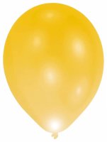 LED Luftballons 27,5cm gold 5er 27,5 cm