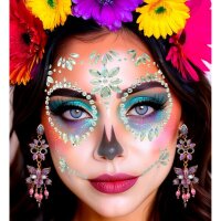 WIDMANN Selbstklebende Glitzersteine Dia de los Muertos...