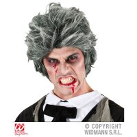 Perücke Zombie grau