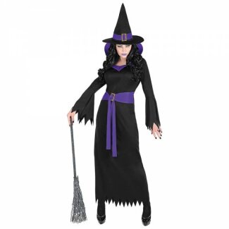 WIDMANN Erwachsenenkostüm Hexe Kleid schwarz Größe XL