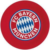 Pappteller D23cm 8er FC Bayern München