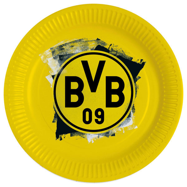 Pappteller D23cm 8er BVB Dortmund