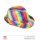 Hut Fedora Regenbogen mit Pailletten