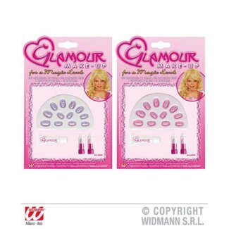 Fingernägel-Set Glamour 2fach sortiert und Fingernägel, 2 Farben
