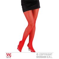 Netzstrumpfhose rot Einheitsgröße