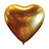 Luftballons Satin Luxe Herz 30cm gold 50er
