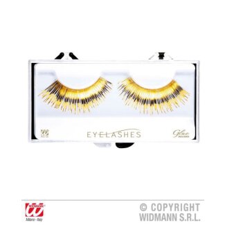 Wimpern gold metallic mit Kleber