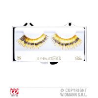 Wimpern gold metallic mit Kleber