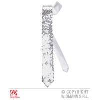 Krawatte silber mit Pailletten