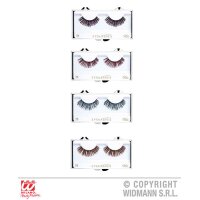 Wimpern mit Glitzer 4fach sortiert mit Kleber