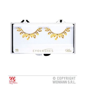 Wimpern Tattoo gold mit Kleber