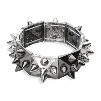 Armband Spike schwarz/silber