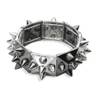 Armband Spike schwarz/silber