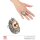 Ring mit Totenkopf & Strass silber