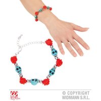 Armband mit Rosen & Totenkopf