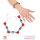 Armband mit Rosen & Totenkopf