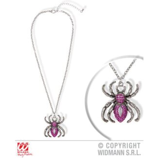 Kette mit Spinne violett