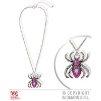 Kette mit Spinne violett