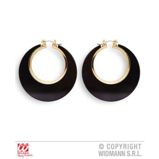 Ohrringe schwarz/gold