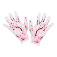 Handschuhe weiß mit Blut