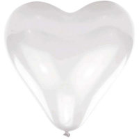 Luftballons Herz 40,6cm weiß 10er
