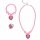 Schmuck-Set Kette, Ring & Ohrringe rosa