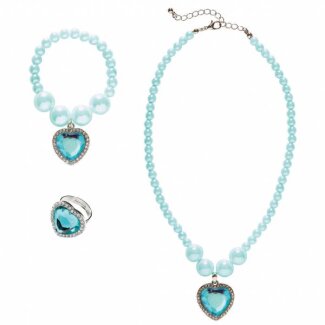 Schmuck-Set Kette Ring Ohrringe türkis