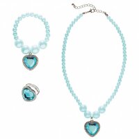 Schmuck-Set Kette Ring Ohrringe türkis