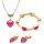 Schmuck-Set Goldkette Ohrringe Armband