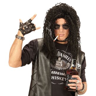 Perücke Hard Rock schwarz