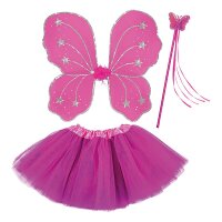 Kinderkostüm Märchenfee pink 3-teilig