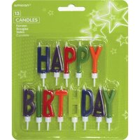 Buchstaben-Kerzen Happy Birthday 5,5cm mehrfarbig