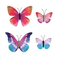 Haarspangen Schmetterling 4 Stück