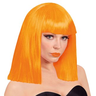 Perücke Show Girl neonorange