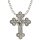 Halskette Strasskreuz silber