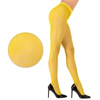 Netzstrumpfhose neongelb Einheitsgröße