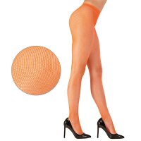Netzstrumpfhose neonorange Einheitsgröße
